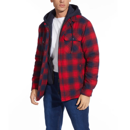 Lewis - Quilted Lining Flannel Hoodie