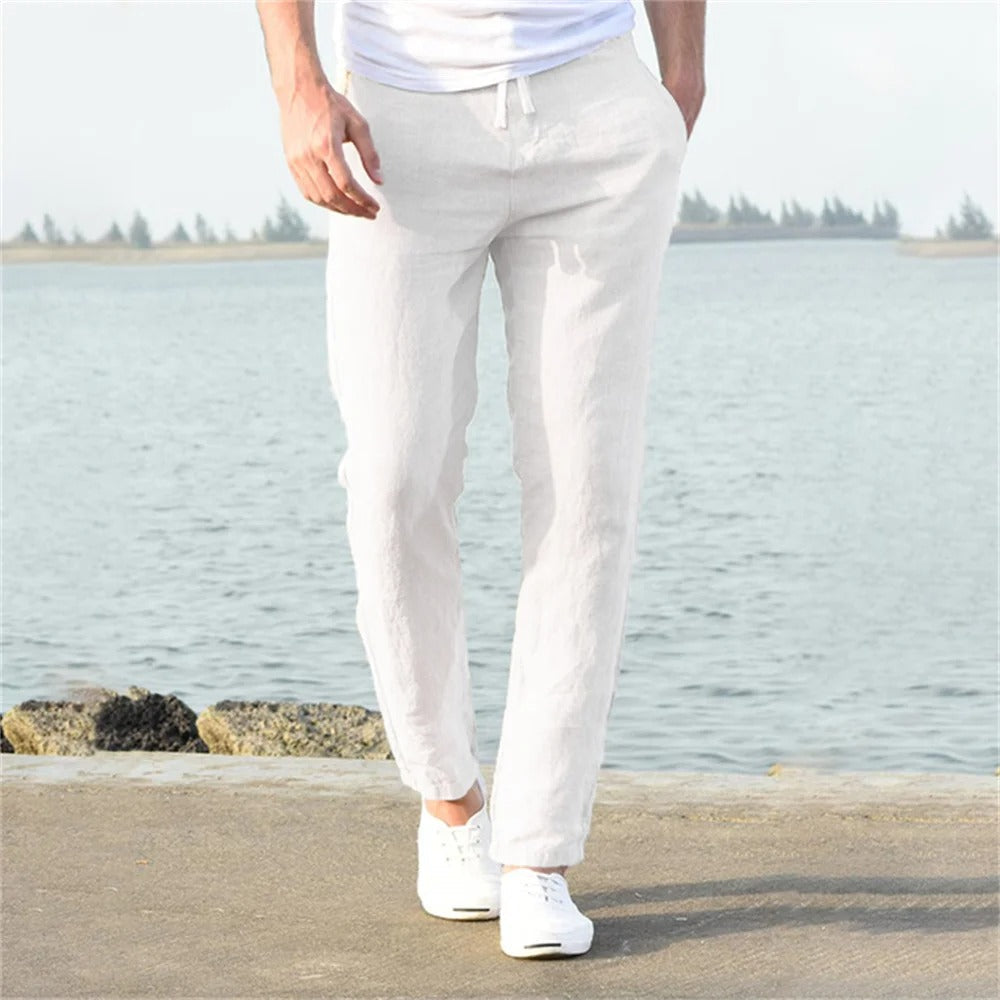 Mason - Relaxed Linen Drawstring Pants