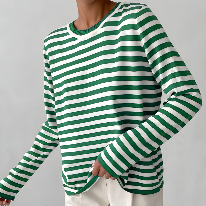 Diana - Stylish Striped Sweatshirt