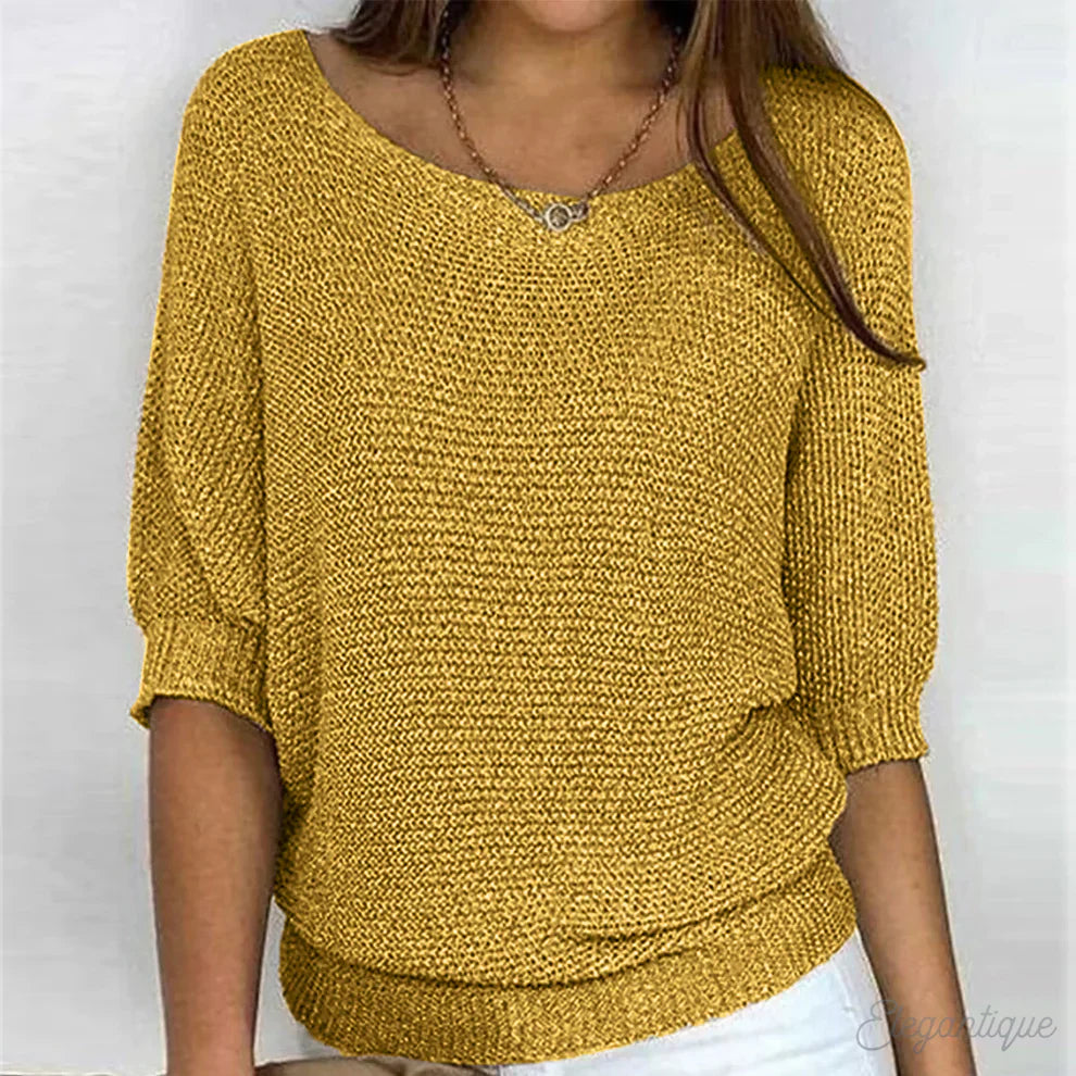 May - Stylish Cross Knit Pullover