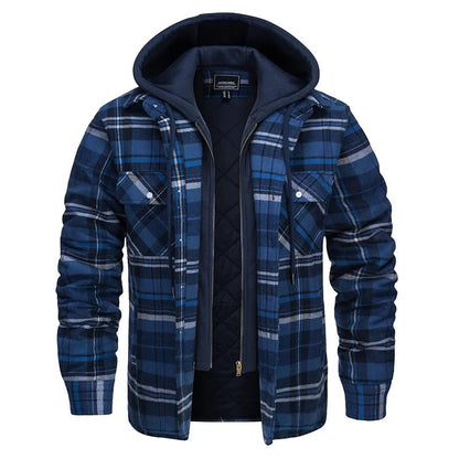 Lewis - Quilted Lining Flannel Hoodie